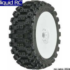 Pro-Line 906731 Badlands Mx M2 1/8 Buggy Tires Mounted White Front or Rear (2)