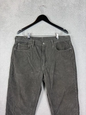 Levis Premium Pants Mens 36x30 Gray Corduroy Big E Relaxed Fit 5 Pocket Casual - Image 1 of 4