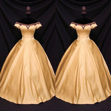 Victorian Wedding Dresses Satin Short Sleeves Vintage 1960s Corset Bridal Gowns