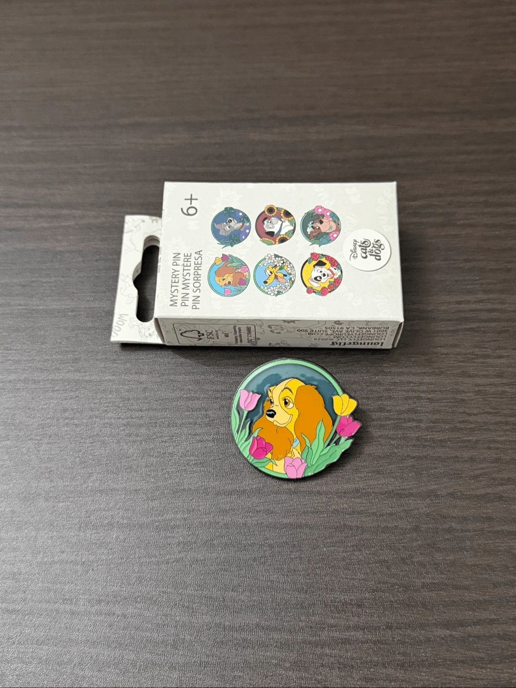 Loungefly Disney Dogs Portraits Blind Box Enamel Pin - Lady (Lady & The Tramp)