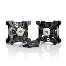 Ultra-Quiet Dual 80mm USB Cooling Fan with Speed Controller for Laptops  Electr