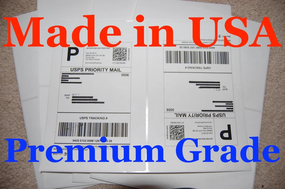 PRO OFFICE 1000 Round Corner-Shipping Labels-Made in USA-Self Adhesive-USPS UPS FED-8.5x11