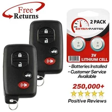2x Remote Smart 4btn Key Fob For Toyota (HYQ14AAB 0140)
