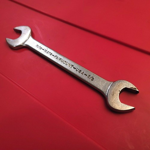 Vintage Fairmount Open-End Wrench 11/16" - 5/8" No. 1027b Made in USA Tool - Picture 2 of 10