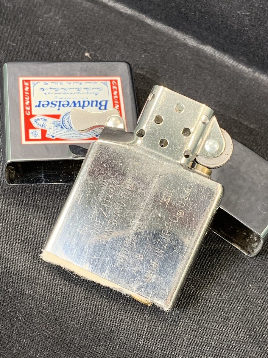 RARE ZIPPO VINTAGE 1997 XIII BUDWEISER LOGO ADVERTISEMENT RARE ZIPPO VINTAGE 1997 XIII BUDWEISER LOGO ADVERTISEMENT