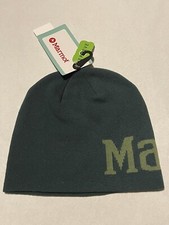 Marmot Summit Spell Out Beanie Winter Hat Gre...