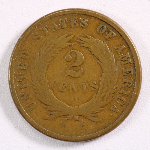 1871 Two Cent Piece - F - Picture 2 of 2