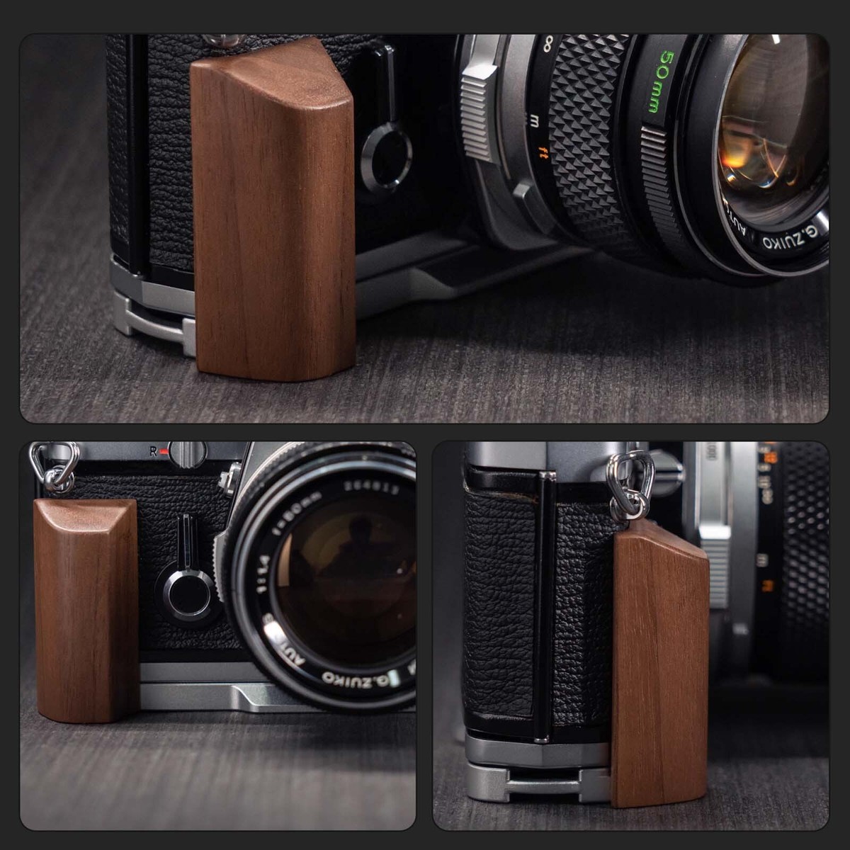 YUWOOD Handcrafted Wooden Camera Grip For Olympus OM-1/ OM-2/ OM-3