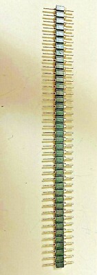 5pcs Gold Plated 2.54mm Male 40 Pin Single Row Straight Round Pin Header Strips