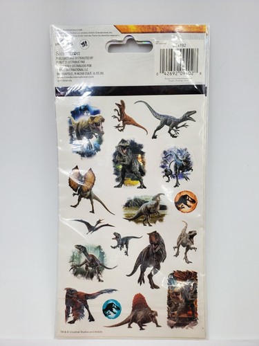 Adesivi standard Jurassic World Dominion 4 fogli Sandylion Universal Studios - Foto 3 di 5