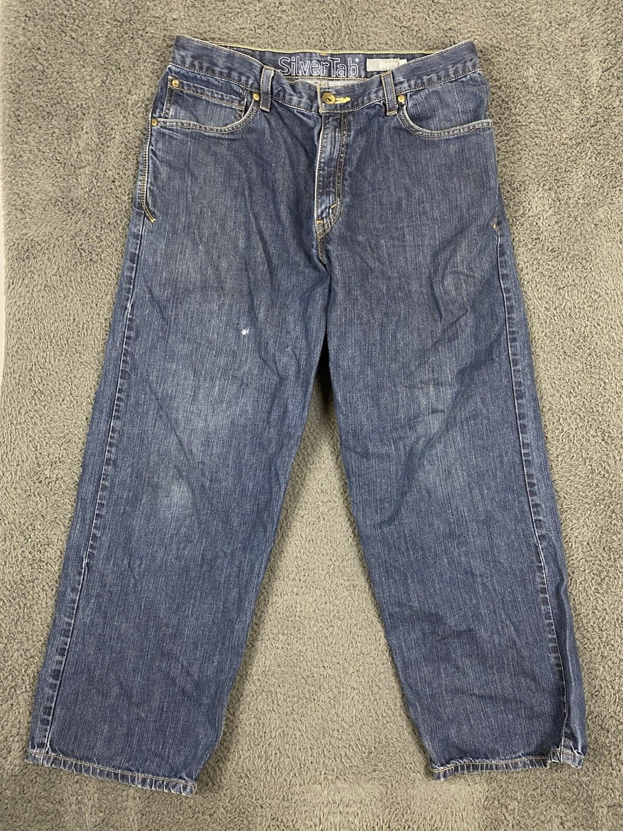 Vintage Levis SilverTab Jeans Mens 36x30 Blue BAGGY FIT