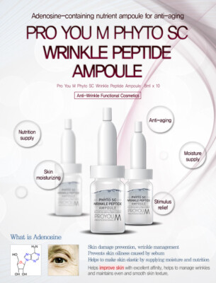 Pro you M Phyto SC Wrinkle Peptide Ampoule Serum Repair Damaged Skin Anti Aging 