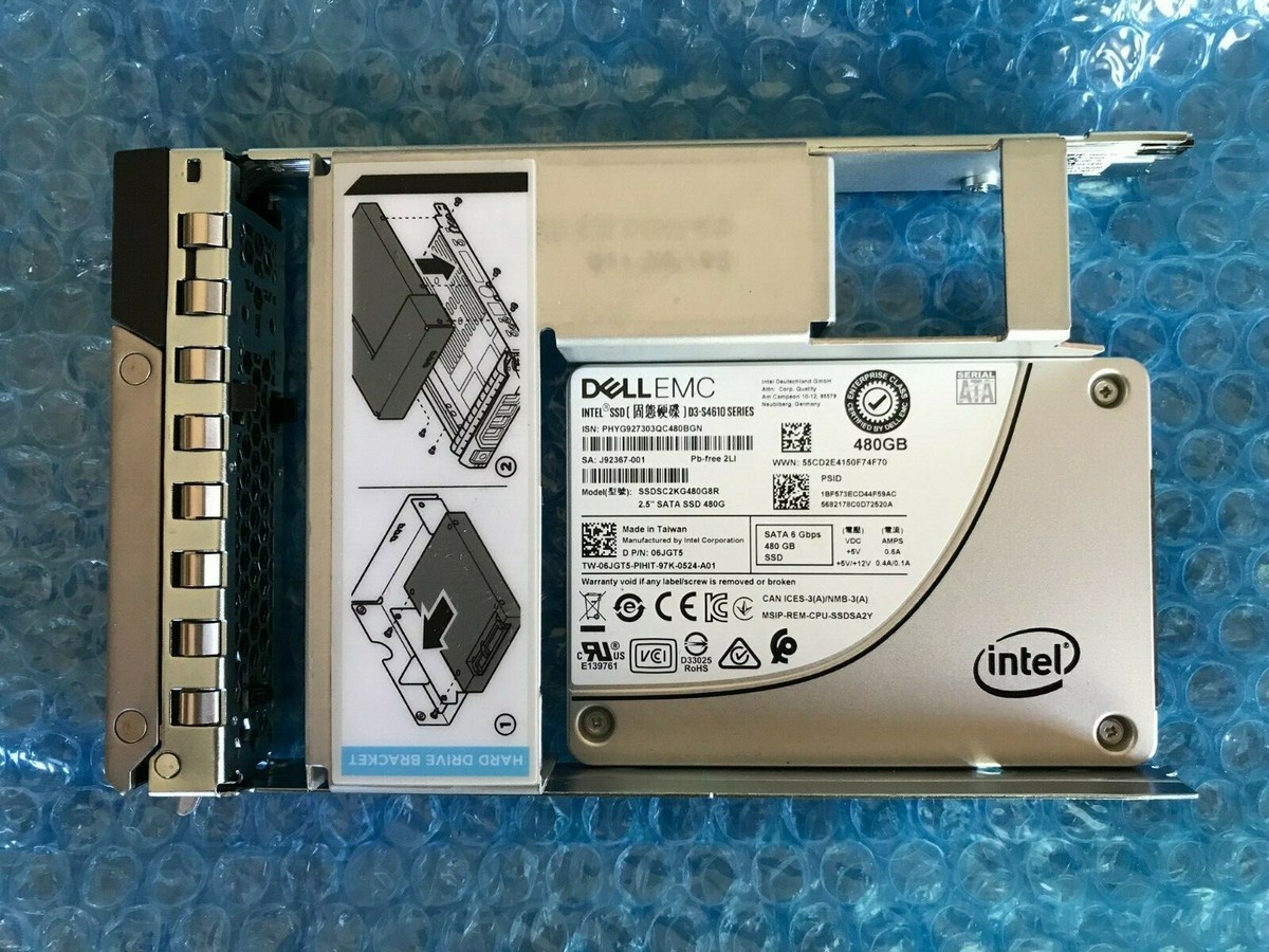 6JGT5 DELL EMC SSDSC2KG480G8R D3-S4610 480GB SATA 3.5'' ENT 6Gb/s