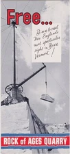 1960's Rock Of Ages Quarry Barre Vermont Brochure