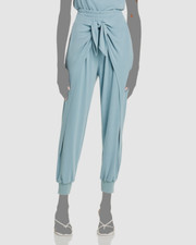  295 Cinq A Sept Women's Blue Gizele Tie Front Elastic Waist Pants Size Small