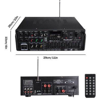 2000W Bluetooth Verstärker Vollverstärker HiFi Stereo Amplifier USB Digital FM