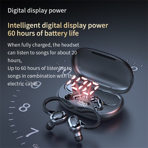 Bluetooth Headset Sports Business Earphones with Charging Case for Phones Laptop - Picture 3 of 10