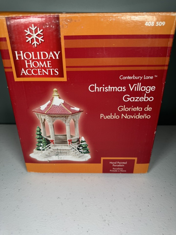 VTG 2006 Holiday Home Accents Canterbury Lane Christmas Village Gazebo 408509 eBay