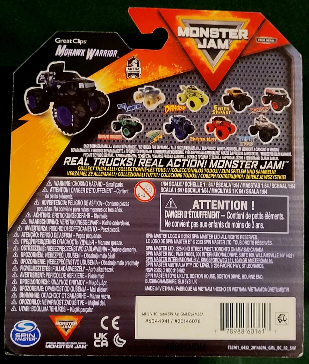 2024 Spin Master Monster Jam Great Clips MOHAWK WARRIOR Series 36