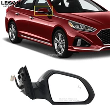 For 2018 2019 Hyundai Sonata 5pin Door Mirror Black Hand W/Blind Right Passenger