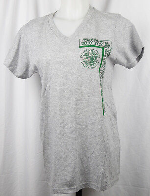 Caledonian Games Athena, Oregon Gray V-Neck Scottish Festival T-Shirt Women's L