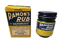 1 1/2 Fl Ozs. Ramon’s Rub It “Vaporizes” vintage GENERAL STORE Box Advertising