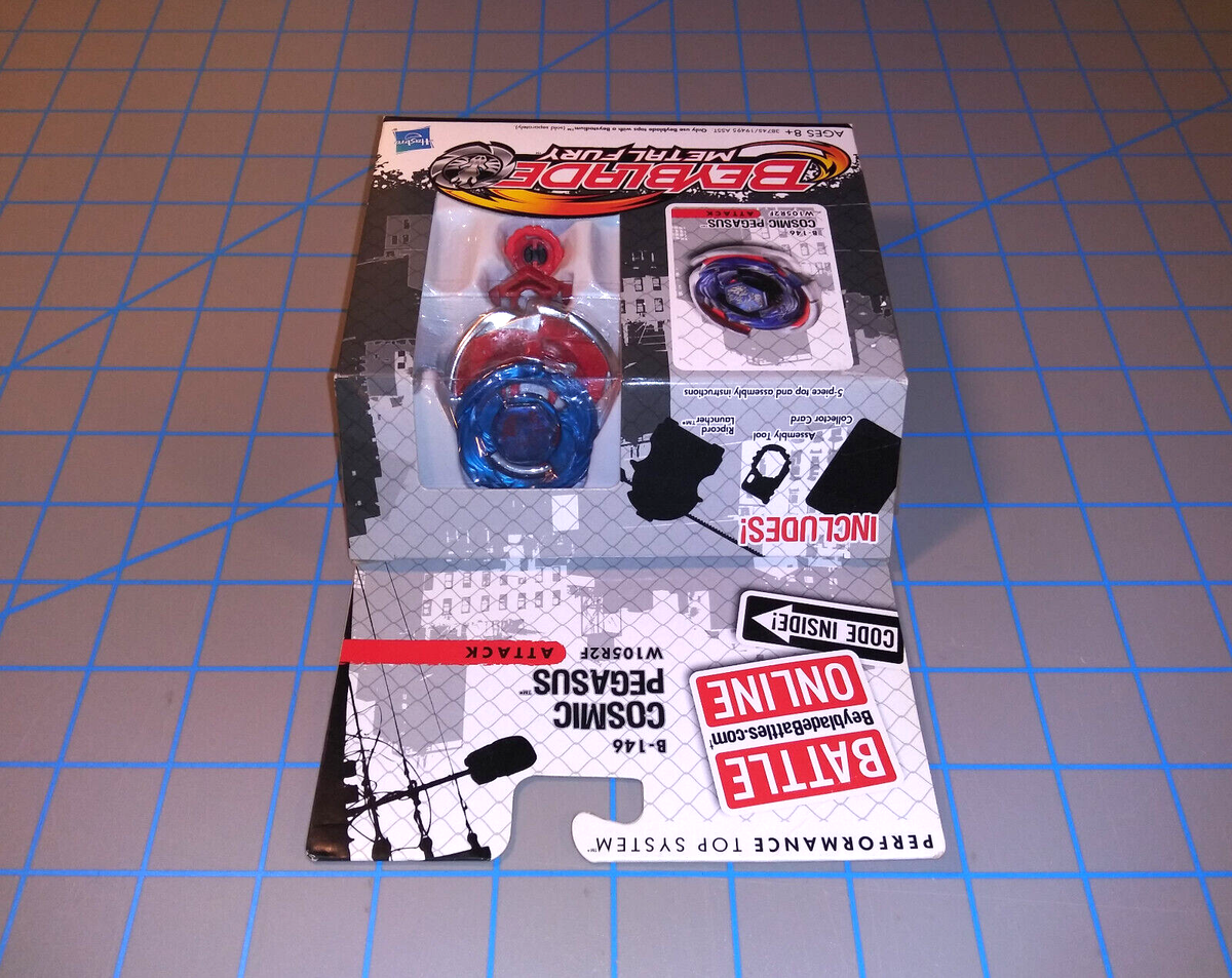 Toupie beyblade hasbro metal fury b-146 cosmic pegasus gingka launcher wind new