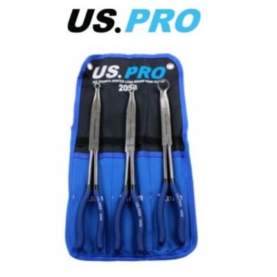 US PRO 3-teilige Doppelgelenk-Langrundzange 8 mm - 22 mm 2058