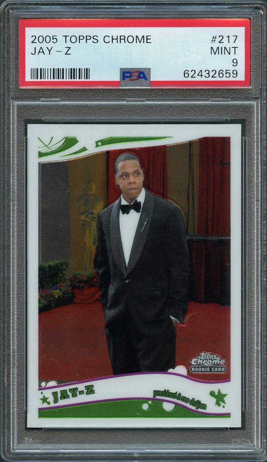 2005 Topps Chrome #217 Jay-Z Rookie Card PSA Mint 9 Slabbed RC | eBay