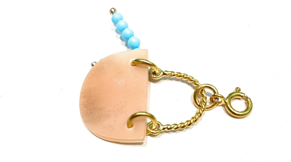 Pendente diWa Jewels cameo forma borsetta turchese spinello argento sterling - Immagine 3 di 4