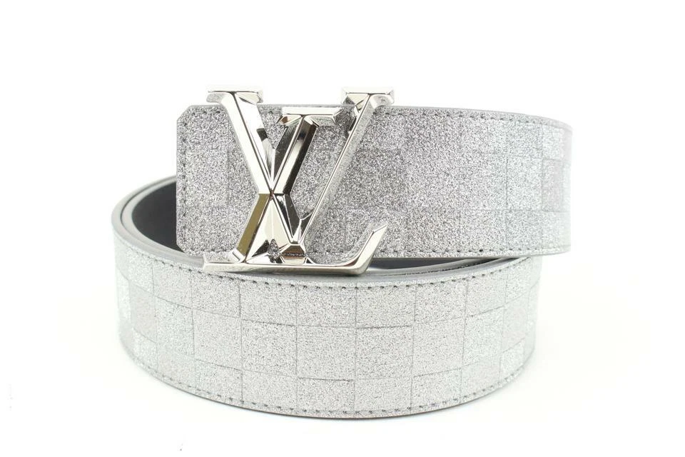 Louis Vuitton LV Initiales Silver Buckle Reversible Belt Damier