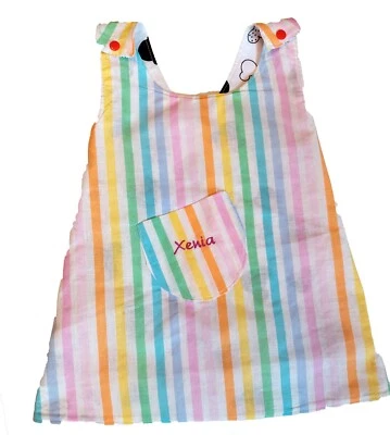 Wendekleid -Schürzenkleid Kleid Kinderkleid Sommerkleid Streifen Baumwolle - Bild 1 von 4
