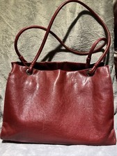 Red Briefcase over the shoulder divided compartments and zipper pocket 15x11x4