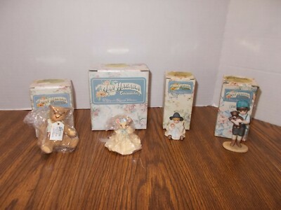 4 Jan Hagara Miniature Figurines Toby's & Bonnie's Bear, Brian, Sharice & Lee