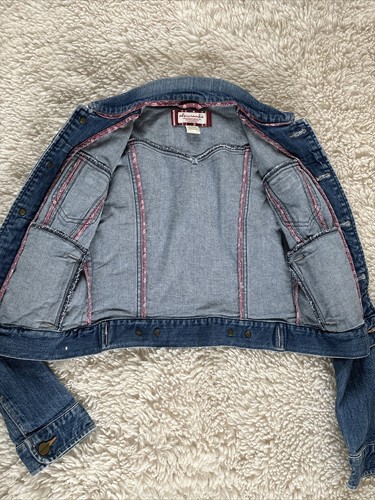 Abercrombie Girls Jean Jacket Sz L Denim Blue NICE! - Picture 3 of 9
