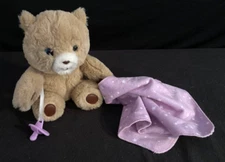 *Video Little Live Pets INTERACTIVE Cozy Dozy CUBBLES Bear Pacifier Pink Blanket
