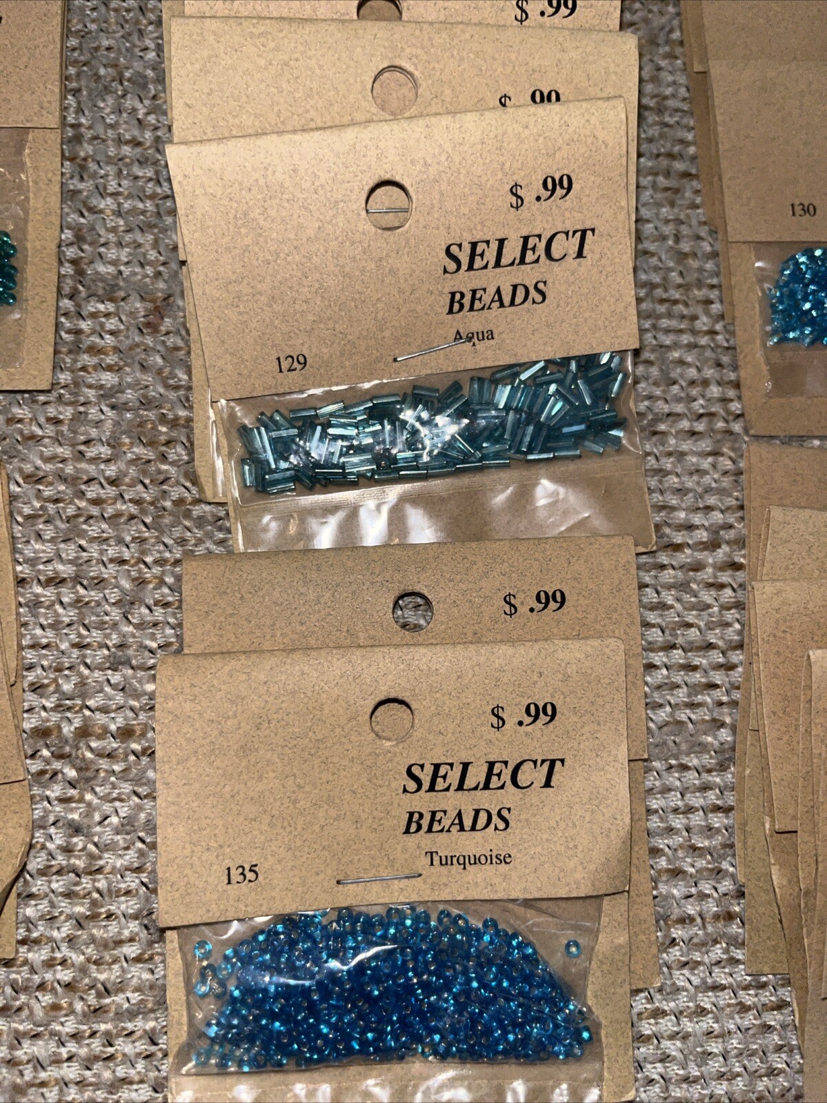 Firefly Brand Bead Lot of 32 Pkgs Various Blues Jewelry & Craft Art