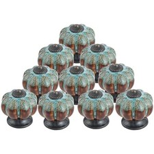 10PCS 1.57'' Pumpkin Knobs Vintage Ceramic Cabinet Knobs Decorative Drawer Kn...