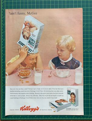Kellogg's Corn Flakes ヴィンテージ広告　額装 Vintage 1955 Kellogg's Corn Flakes Print Ad | eBay