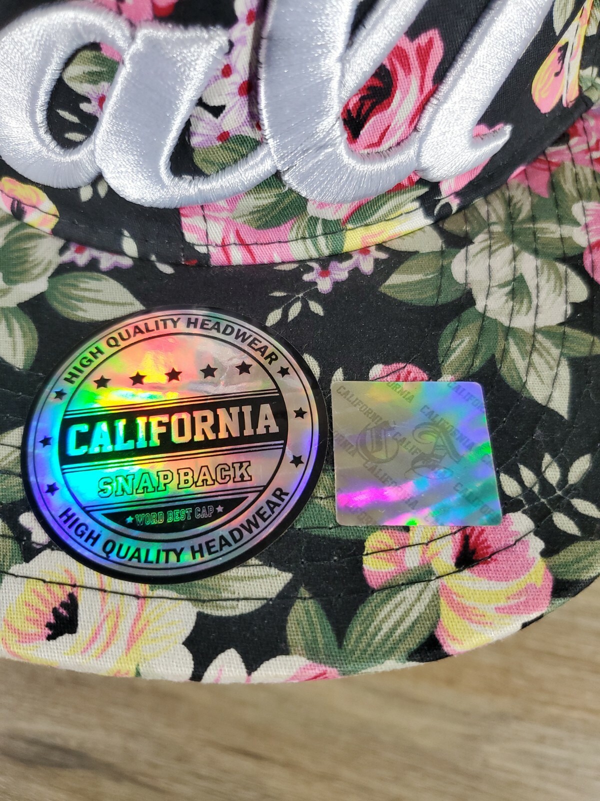 Cali Floral Pattern Snapback Cap Headlines Brand - image 3