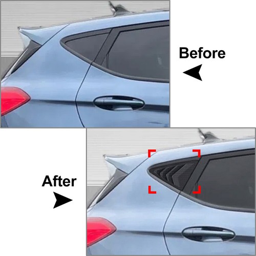 Rear Window Louver Shutter Cover Trim For Ford Fiesta MK8 2018-2024 - Picture 8 of 8
