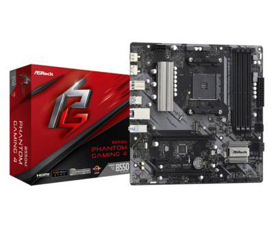 ASRock B550M Phantom Gaming 4 Mainboard, Sockel AM4
