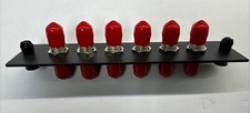 6 Port Fiber Optic Bulkhead Fitting ST/PC MM MST-06-Blk Multilink