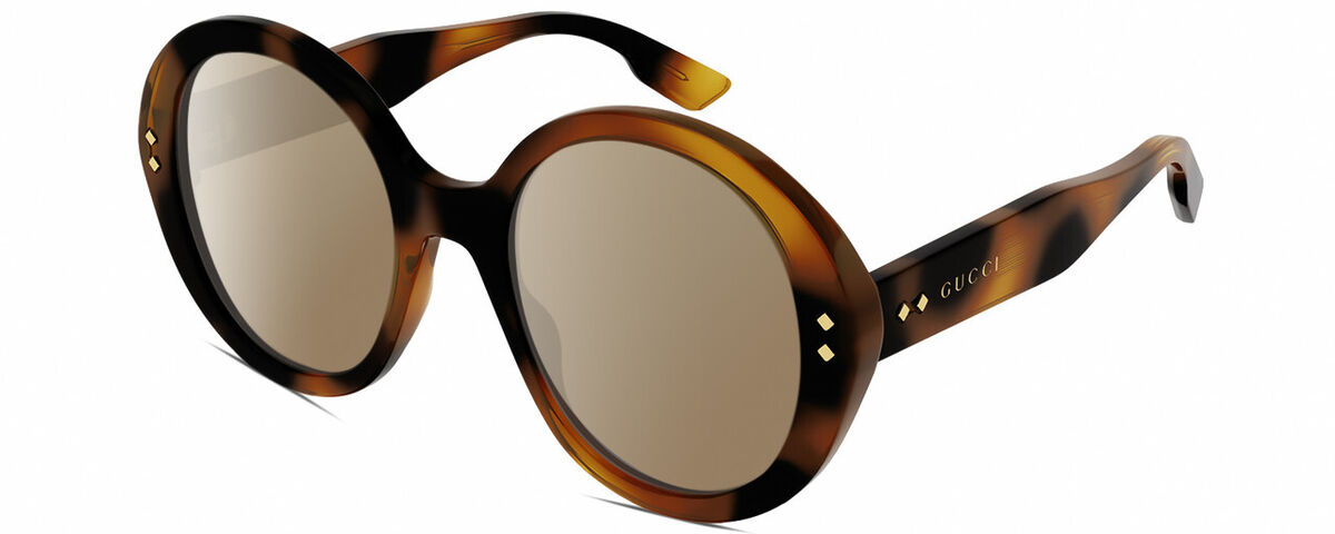 GUCCI ラウントフレムサンクラス GG1081S 001 Gucci GG1081S Womens Round Polarized Sunglasses Tortoise