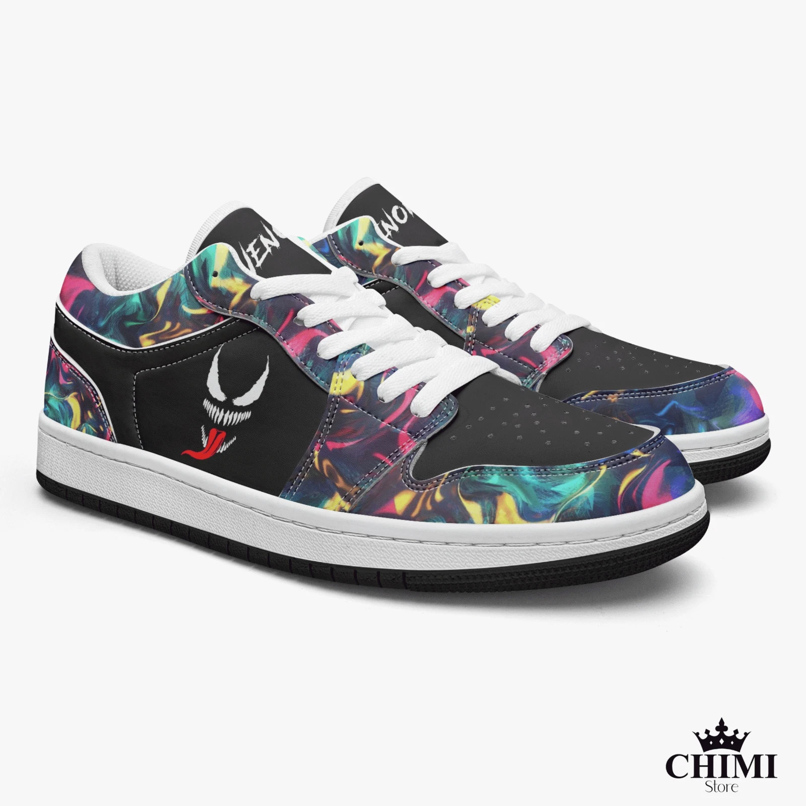 Venom Top Leather Sneakers Comic Book Collectible Sneaker