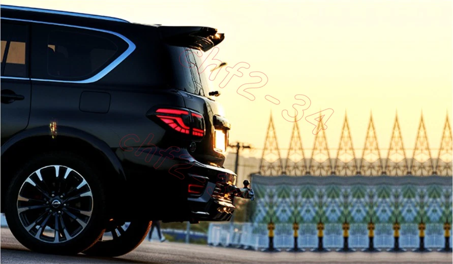 Alerón de techo trasero negro brillante para Infiniti QX56 QX80 2010-23 Foto 2 de 4