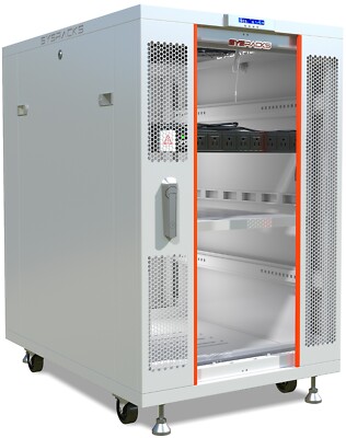 Sysracks 22U 35'' Deep IT Network Data Gray Server Rack Cabinet