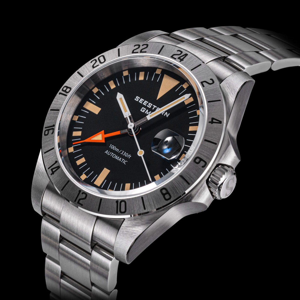 Sugess Seestern BB GMT LUME x SAPPHIRE CRYSTAL GLASS 100m Mens 