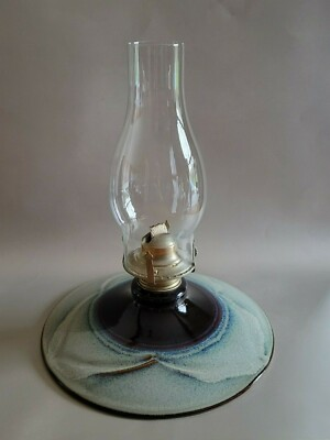 #ad #ad Bill Campbell Studios Pottery 11quot; Hurricane Oil Lamp Signed Never Filled $89.00