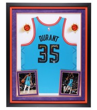 Kevin Durant Signed Framed Nike 2022-23 Turquoise Swingman Jersey Fanatics Auto